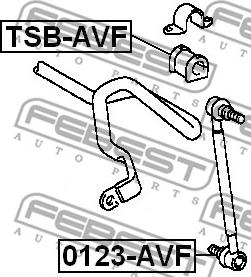 Febest 0123-AVF - Stiepnis / Atsaite, Stabilizators www.autospares.lv