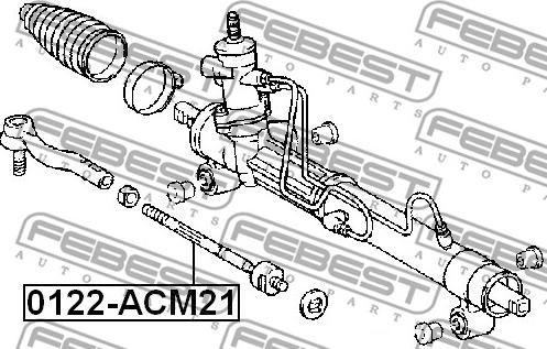 Febest 0122-ACM21 - Aksiālais šarnīrs, Stūres šķērsstiepnis www.autospares.lv