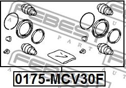 Febest 0175-MCV30F - Remkomplekts, Bremžu suports www.autospares.lv