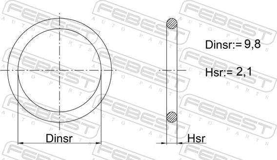 Febest 08400-004 - Blīve, Eļļas tausts www.autospares.lv