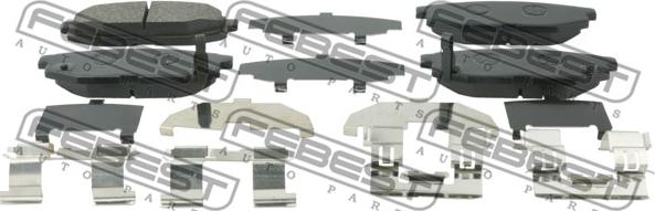 Febest 0801-G12R - Bremžu uzliku kompl., Disku bremzes www.autospares.lv