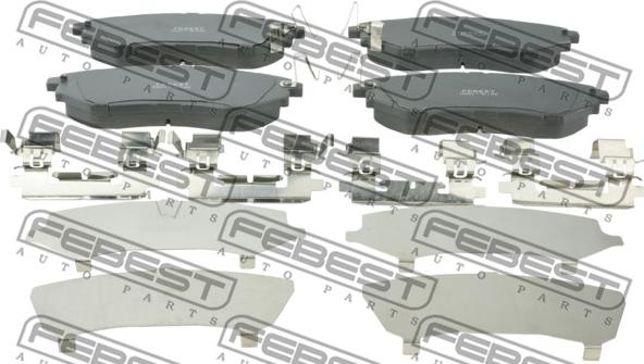 Febest 0801-W10F - Brake Pad Set, disc brake www.autospares.lv