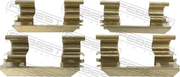 Febest 0803-S13F - Piederumu komplekts, Disku bremžu uzlikas www.autospares.lv