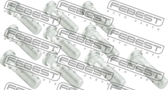 Febest 0884-001-PCS10 - Riteņa stiprināšanas skrūve www.autospares.lv