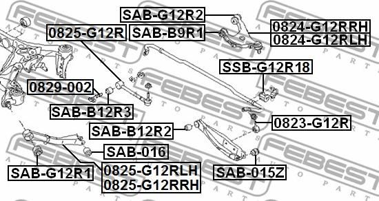 Febest 0825-G12RLH - Рычаг подвески колеса www.autospares.lv