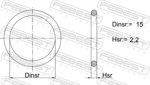 Febest 03400-009 - Blīve, Degvielas sūknis www.autospares.lv