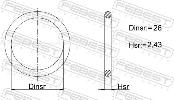 Febest 03400-005 - Blīve, Ieplūdes kolektors www.autospares.lv