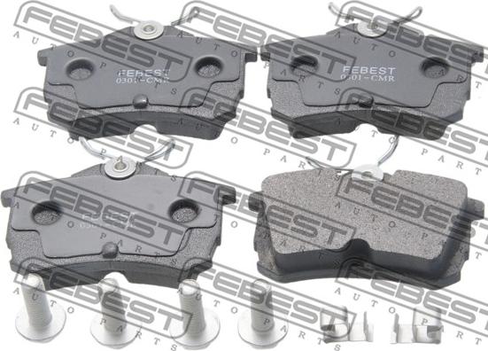 Febest 0301-CMR - Brake Pad Set, disc brake www.autospares.lv