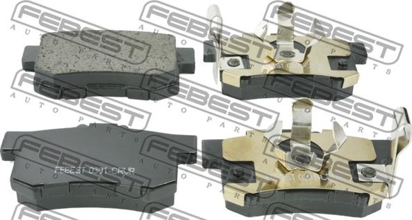 Febest 0301-CRVR - Bremžu uzliku kompl., Disku bremzes www.autospares.lv