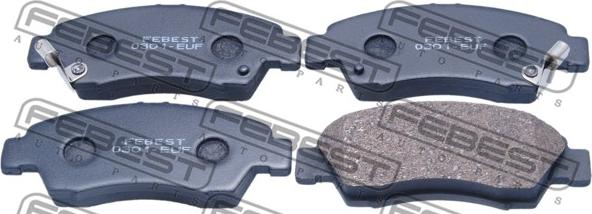 Febest 0301-EUF - Brake Pad Set, disc brake www.autospares.lv