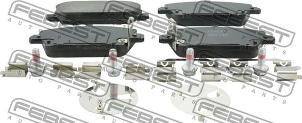 Febest 0301-FKF - Bremžu uzliku kompl., Disku bremzes www.autospares.lv