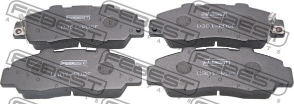 Febest 0301-RD9F - Brake Pad Set, disc brake www.autospares.lv