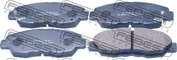 Febest 0301-RD5F - Brake Pad Set, disc brake www.autospares.lv