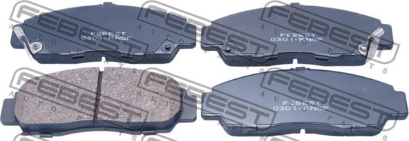 Febest 0301-RN5F - Brake Pad Set, disc brake www.autospares.lv