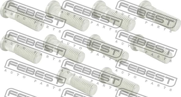 Febest 0384-001-PCS10 - Riteņa stiprināšanas skrūve www.autospares.lv