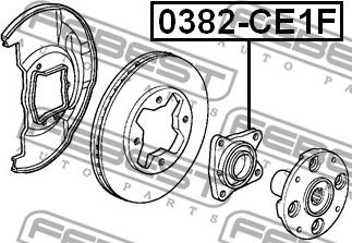 Febest 0382-CE1F - Riteņa rumba www.autospares.lv