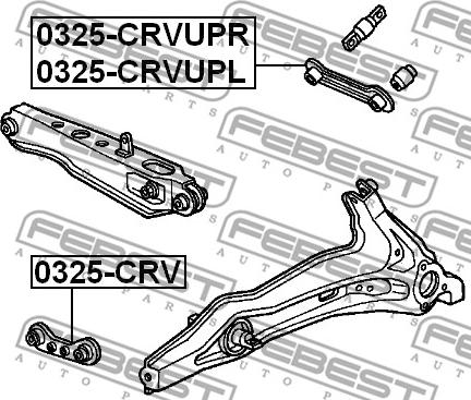 Febest 0325-CRVUPL - Neatkarīgās balstiekārtas svira, Riteņa piekare www.autospares.lv