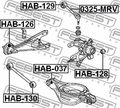 Febest 0325-MRV - Neatkarīgās balstiekārtas svira, Riteņa piekare autospares.lv