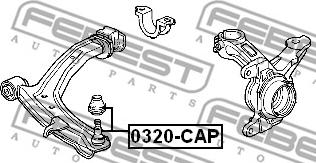 Febest 0320-CAP - Balst / Virzošais šarnīrs www.autospares.lv