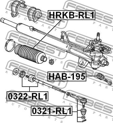 Febest HAB-195 - Piekare, Stūres iekārta www.autospares.lv