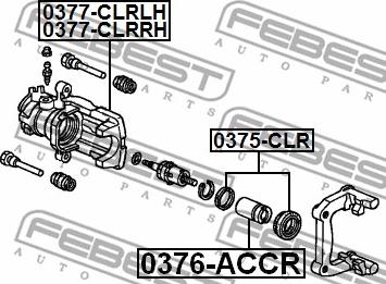 Febest 0377-CLRRH - Brake Caliper www.autospares.lv