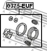 Febest 0375-EUF - Remkomplekts, Bremžu suports www.autospares.lv