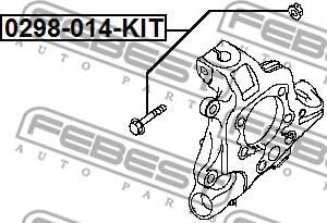 Febest 0298-014-KIT - Riteņu sagāzuma regulēšanas skrūve www.autospares.lv