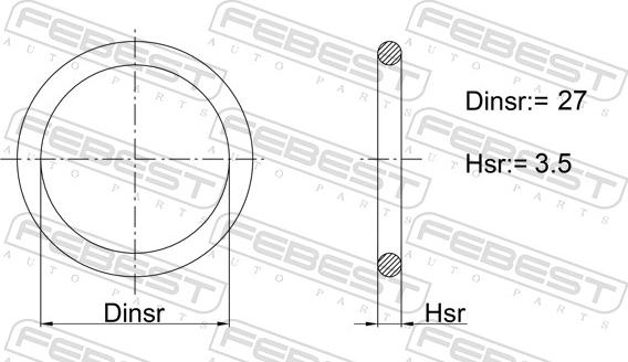 Febest 02400-008 - Blīve, Automātiskā pārnesumkārba www.autospares.lv