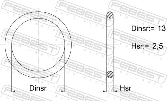 Febest 02400-018 - Blīve, Stūres mehānisma karteris www.autospares.lv