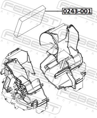 Febest 0243-001 - Filtrs, Salona telpas gaiss www.autospares.lv