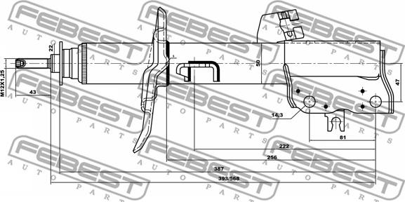 Febest 02660801FR - Amortizators www.autospares.lv