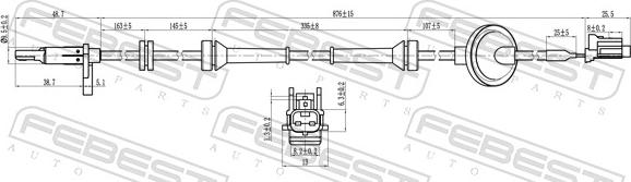 Febest 02606-012 - Devējs, Riteņu griešanās ātrums www.autospares.lv