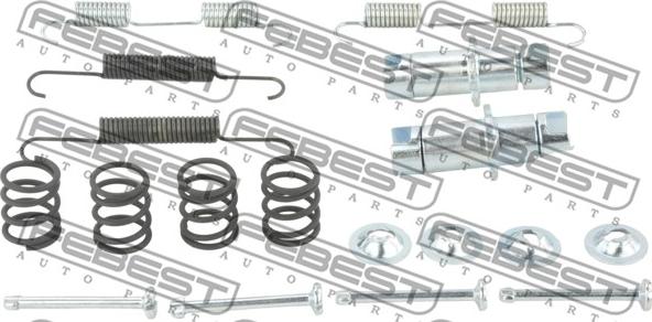 Febest 0204-J32R-KIT - Piederumu komplekts, Stāvbremzes mehānisma bremžu loks www.autospares.lv