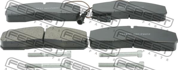 Febest 0201-F24MF - Тормозные колодки, дисковые, комплект www.autospares.lv