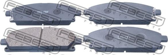 Febest 0201-T30F - Brake Pad Set, disc brake www.autospares.lv