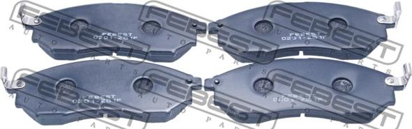 Febest 0201-Z51F - Brake Pad Set, disc brake www.autospares.lv