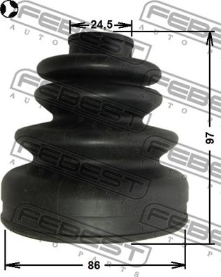 Febest 0215-S14T - Пыльник, приводной вал www.autospares.lv