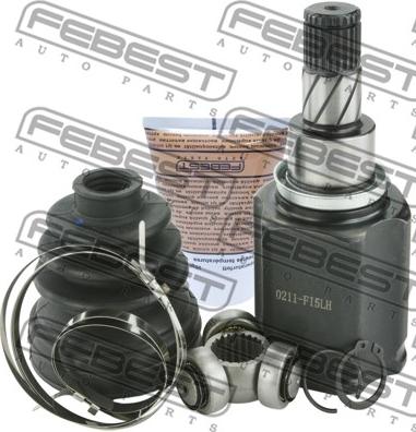 Febest 0211-F15LH - Šarnīru komplekts, Piedziņas vārpsta www.autospares.lv