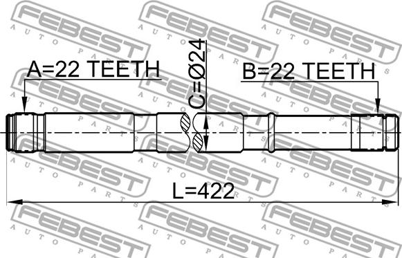 Febest 0212-N16LH - Piedziņas vārpsta www.autospares.lv