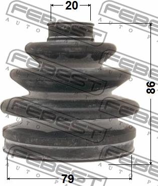 Febest 0217-051 - Пыльник, приводной вал www.autospares.lv