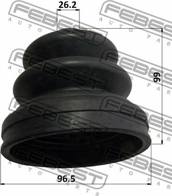 Febest 0217-S50R - Пыльник, приводной вал www.autospares.lv