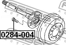 Febest 0284-004 - Riteņa stiprināšanas skrūve www.autospares.lv