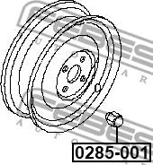 Febest 0285-001 - Riteņa stiprināsanas uzgrieznis autospares.lv