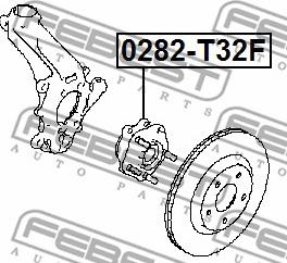 Febest 0282-T32F - Ступица колеса, поворотный кулак www.autospares.lv