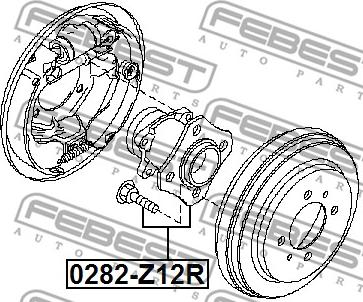 Febest 0282-Z12R - Riteņa rumba www.autospares.lv