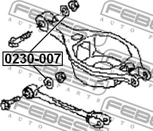 Febest 0230-007 - Regulēšanas starplika, Tilta sija www.autospares.lv