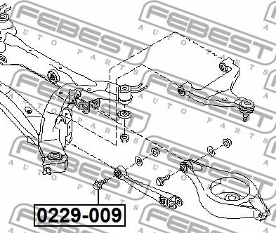 Febest 0229-009 - Riteņu sagāzuma regulēšanas skrūve www.autospares.lv