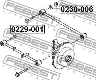 Febest 0229-001 - Riteņu sagāzuma regulēšanas skrūve www.autospares.lv