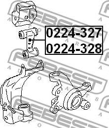 Febest 0224-328 - Neatkarīgās balstiekārtas svira, Riteņa piekare www.autospares.lv