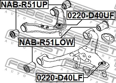 Febest 0220-D40UF - Balst / Virzošais šarnīrs www.autospares.lv